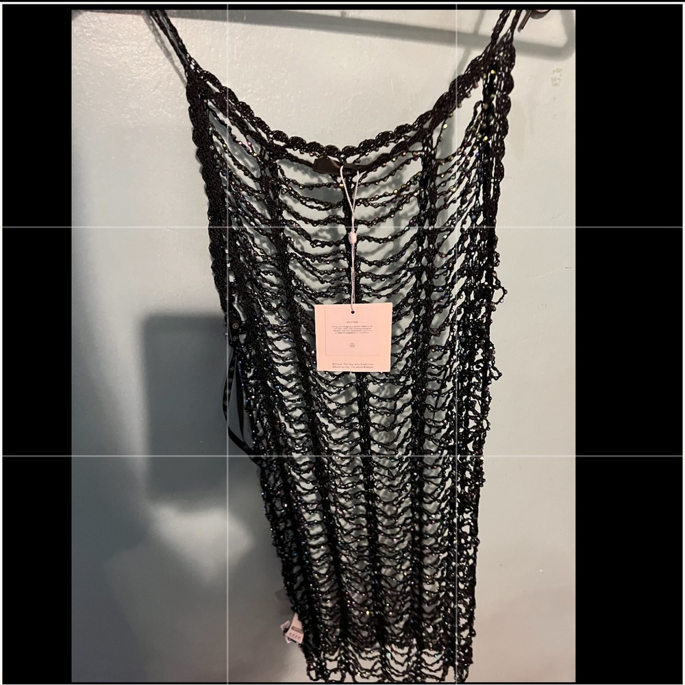 Missguided beaded crochet cover up